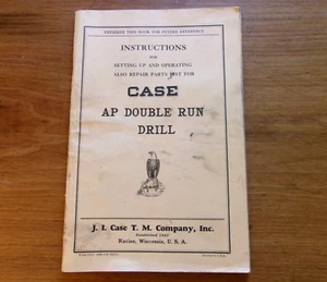 Original 1929 J. I. Case Operating Set Up Manual for AP Double Run Drill USA - Picture 1 of 8