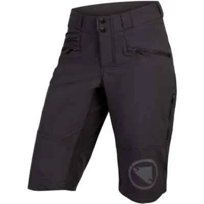 Endura Singletrack II Womens Baggy Cycling Shorts Black Bike Ride Short Ladies - Image 1 of 2