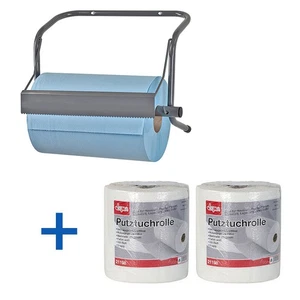 Putztuchrollen-Wandhalter Halterung 40 cm + 2 x Putztuchrolle Putztücher XXL - Bild 1 von 7