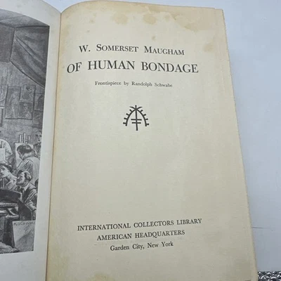 Of Human Bondage By W. Somerset Maugham 1936 Doubleday-AC224 - Image 1 of 4