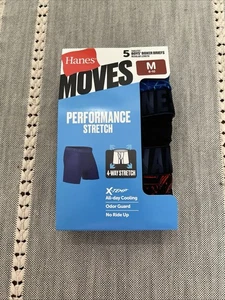 Hanes Moves Boys' Performance Vented  Boxer Brief Underwear 5-Pack M 8-10 NEW - Picture 1 of 5