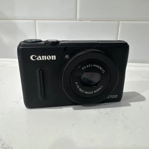 Canon PowerShot S100 Digital Camera Black Pc1675 Untested For Parts W/ Battery - Picture 1 of 10