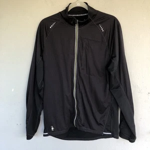 Smartwool PhD Full Zip Jacket Men L Black Ultra Light Merino Wool Blend Gorpcore - Picture 1 of 13