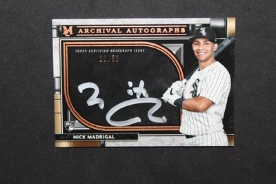 2021 Topps Museum Collection Archival Copper /50 Nick Madrigal Rookie Auto RC - Image 1 of 3