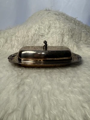 Oneida Silversmiths ~ Plato de mantequilla plateado ~ Sin inserto de vidrio ~ De colección Foto 1 de 4