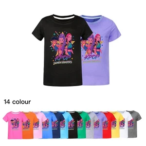 2025 Kids KPop demon hunters Cosplay Costume Summer Cotton Short Sleeve T-Shirts - Picture 1 of 17