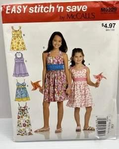Vestido McCalls M9229 9229 Niñas Solero Costura Patrón 7-14 **Sin Cortar*** - Imagen 1 de 2