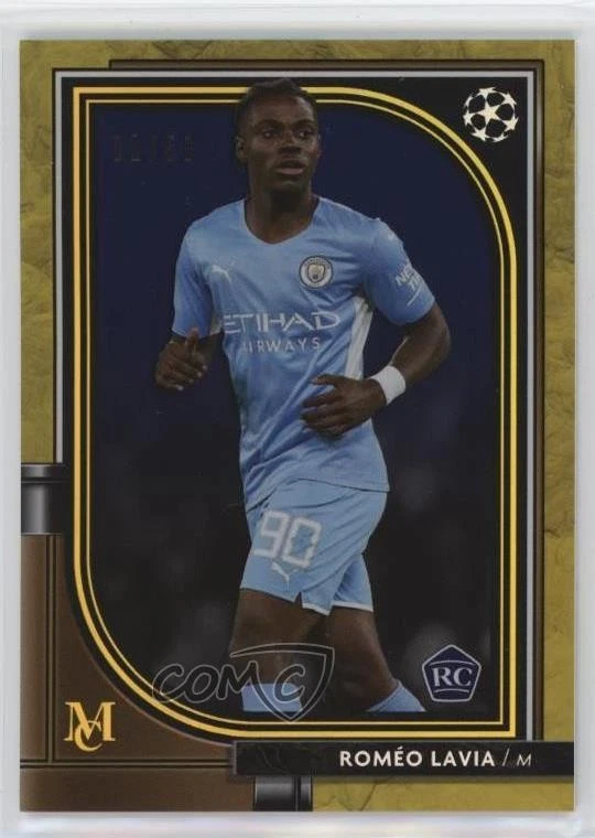 2021-22 Topps Museum Collection UCL Gold /50 Romeo Lavia Roméo #56 Rookie RC - Image 1 of 2