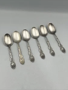 Lot Of 6 Antique Rogers Bros A1 Columbia Spoons 6” Silver Plate, Serpent Floral - Picture 1 of 9