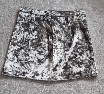 Womens H&M Velvet Coffee/Mink Colour Stretch Mini Skirt. UK Size M - Image 1 of 4