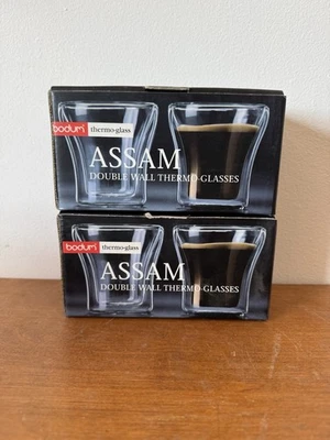 New Bodum Assam Double Wall Thermo-Glass Small 3 Oz Set Of 4 Espresso Tea 4554 - Image 1 of 4