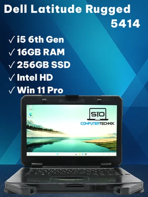 Dell Latitude 5414 Rugged  i5-6300U 16GB RAM 256GB SSD FullHD Touch Win11 - Bild 1 von 4