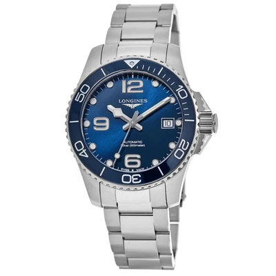 Nuevo reloj Longines HydroConquest automático esfera azul para hombre L3.780.4.96.6 Foto 1 de 3