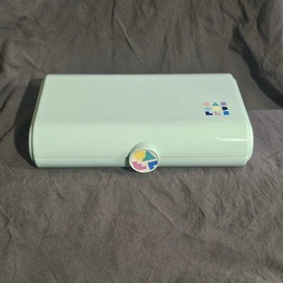 Caboodles - 小号蓝绿色水彩化妆珠宝盒 - 小饰品存储盒带镜面 — 第 1/4 张图片