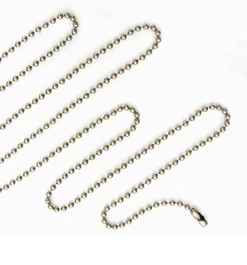 WHOLESALE LOT 100 Stainless Steel 24" Ball Chain Necklace 2.4mm Bead USA Seller - Picture 1 of 6