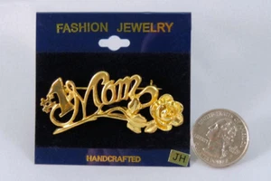 Broche de oro alfiler de lujo #1 para mamá con flores de rosa regalo para madres día de San Valentín - Imagen 1 de 1