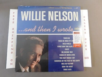 SEALED WILLIE NELSON AND THEN I WROTE DEBUT BLUE COLORED VINYL RE LP "CRAZY" - Image 1 of 3