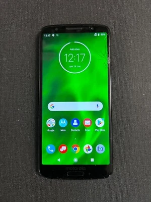 As-is Cracked Motorola Moto G6 Play 16GB Blue XT1922-6 Verizon - Image 1 of 3