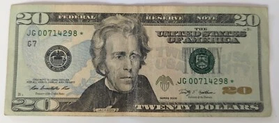 ⭐Rare $20 **STAR NOTE** ((2009)) Lower Run-Size Cheap⭐ - Image 1 of 4