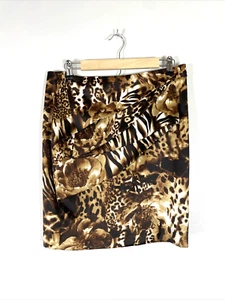 Gonna con stampa animalier a strati Cache, taglia 8 - Foto 1 di 3