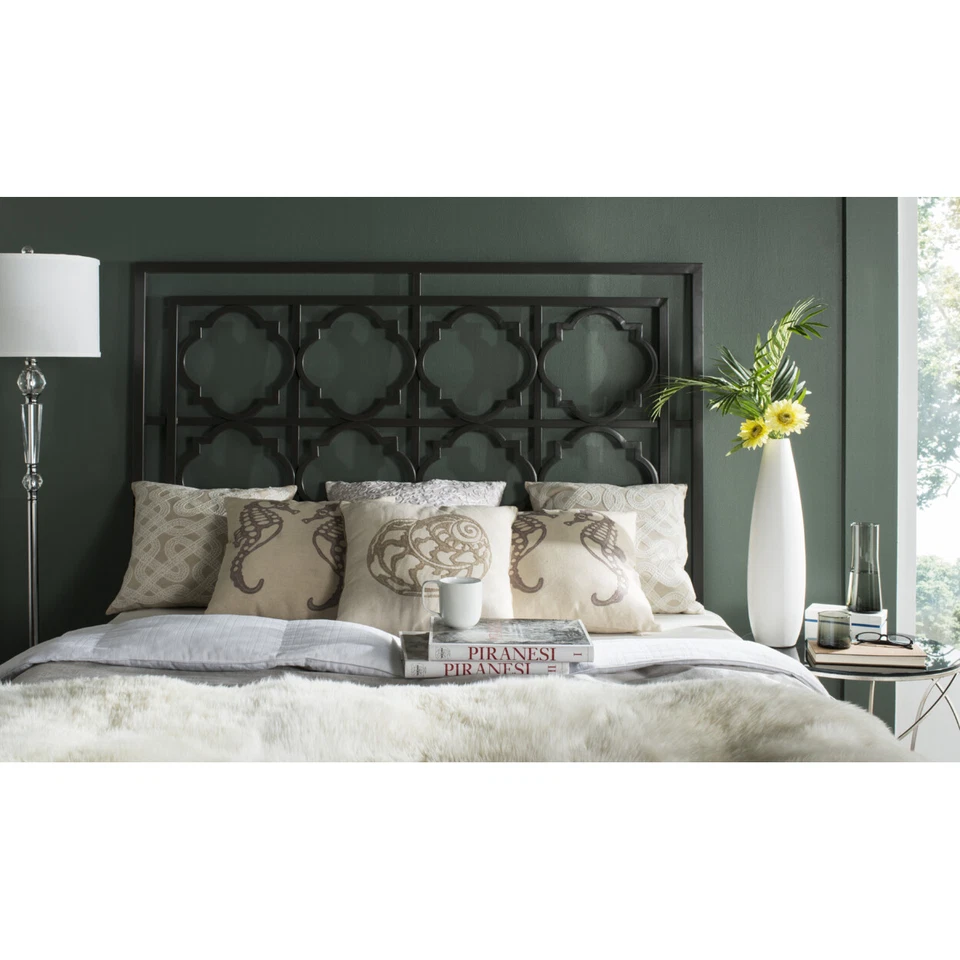 SAFAVIEH Silva Metal Headboard | Gunmetal | Queen | - Image 1 of 4