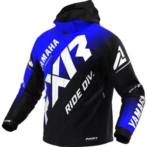 YAMAHA FXR SNOWMOBILE JACKET CX MEN'S BLACK BLUE MEDIUM 220-02149-14-10 - Picture 1 of 3