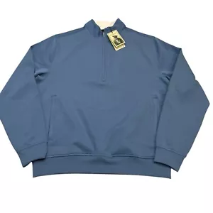 Suéter Donald Ross Hombres M Azul El Año Redondo 1/4 Cremallera Golf Protección Viento Agua - Imagen 1 de 8