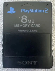 Sony PlayStation 2 8MB Memory Card SCPH-10020 Schwarz Original OEM Authentic Getestet - Bild 1 von 6