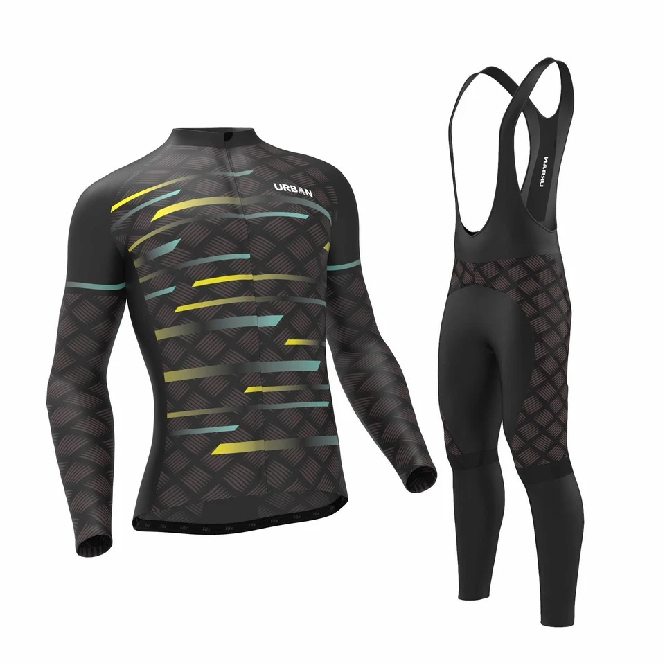 Men's Pro Urban Carbide Thermal Cycling Long Sleeve Jersey, Cargo Bib Tights, or - Image 1 of 1