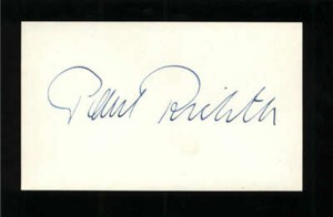 Paul Richter D.1961 Actor Signed 3" x 5" Index Card