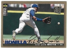 1995 COLLECTOR'S CHOICE SE GOLD SIGNATURE #145 BOBBY BONILLA METS MINT L@@K