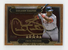 2020 Topps Five Star Cecil Fielder Auto Golden Graphs #/40 SP Autograph