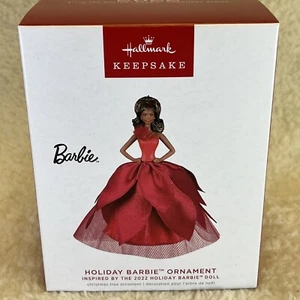 2022 Hallmark Keepsake Variation Holiday Barbie Doll Ornament African American - Bild 1 von 4