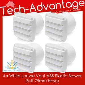 4 x WHITE BILGE BLOWER 75MM (3") TAIL END EXHAUST VENT - BOAT/CARAVAN/YACHT - Bild 1 von 4