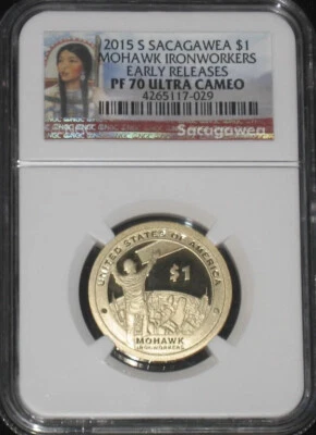 2015 Sacagawea Dollar NGC PF70💥FLAWLESS QUALITY💥EARLY RELEASE RED BANNER LABEL - Image 1 of 2