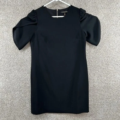 Cynthia Steffe Women's Dress Size 8 Black Short Sleeve Zip Closure Shift - Image 1 of 4