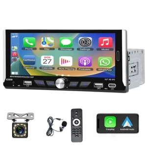 Radio Coche 1DIN Inalámbrico Carplay Android Coche USB AUX Bluetooth + Micrófono Cámara - Imagen 1 de 24