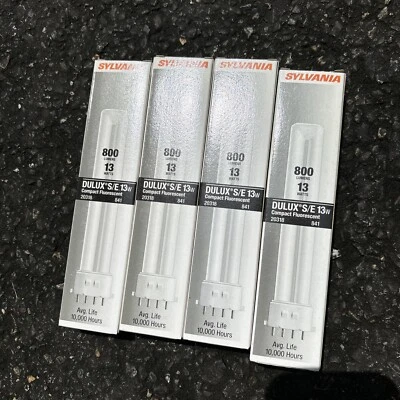 (4-Pack) Sylvania Delux S/E 13w Compact Fluorescent 20318 FREE SHIP! - Image 1 of 4