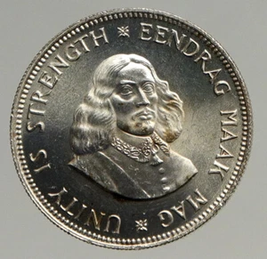 1961 SOUTH AFRICA Queen Elizabeth II Riebeeck PROOF Silver 20 Cents Coin i94078 - Picture 1 of 3