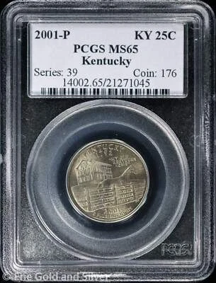 2001-P 25C Kentucky State Quarter PCGS MS 65 | Uncirculated UNC BU - Image 1 of 4