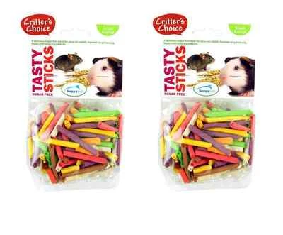 CRITTERS CHOICE Hamster Treats TASTY STIX 2 x 75g Tasty For Small Animals Rat Critter's Choice