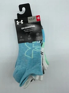 NEW 6 PAIRS YOUTH UNDER ARMOUR UA ESSENTIAL LITE  UNISEX NOW SHOW SOCKS MSRP $16 - Picture 1 of 5