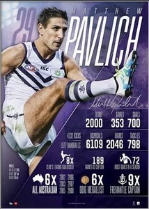 Matthew Pavlich Signed Fremantle Dockers Farewell to a Legend Sportsprint ONLY - Picture 1 of 1