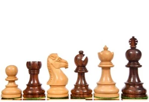 The Taj Staunton Series Carved Chess Pieces in Rosewood & Box Wood - 3.5" King - Picture 1 of 10