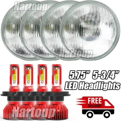 4pcs 5.75" LED Headlights Hi-Lo 6000K White for buick Electra LeSabre Skylark Foto 1 de 4