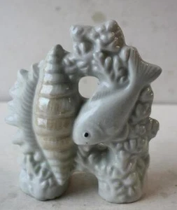 Pecera Acuario Cerámica Decoración Nadar a través de Burbujeador Peces Sea Shell Japón - Imagen 1 de 1