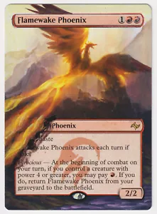 Altered Flamewake Phoenix LP MTG Magic Hand Painted Unique Custom Extended Art! - Picture 1 of 2
