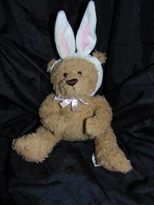 SCRUBBY BEAR AS EASTER BUNNY IN COSTUME BUNNY EARS (REMOVABLE) - Picture 1 of 6