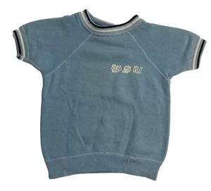 Vintage Champion Washington WSU Childs Blue Short Child Sweatshirt 8 Running Man - Picture 1 of 8