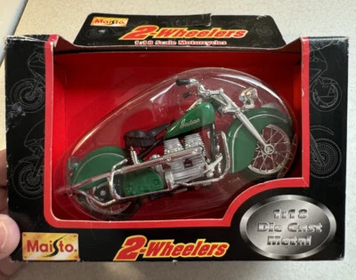 Maisto 1995 2 ruedas 1942 Indian Hatchette escala 1/18 motocicleta diecast Foto 1 de 4